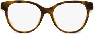 Moncler Pantos cat-eye frame glasses - women - Metal (Other)/Acetate - One Size - Brown