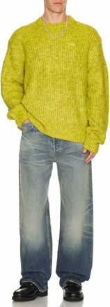 Obey Clothing Dexter Sweater In Chartreuse