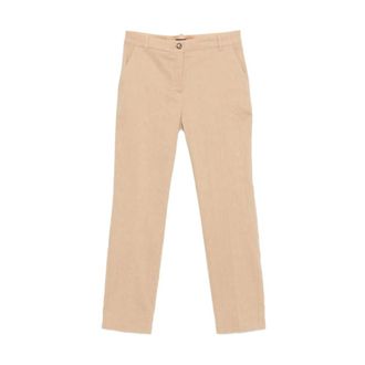 Pinko Cropped Trousers, female, Beige, Size: 2XS Bello Cropped Trousers