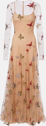 Blumarine Patch-appliqu&eacute; maxi dress