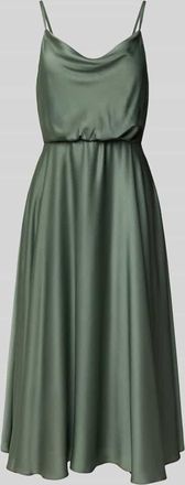 Jake*s Knielanges Cocktailkleid mit Wasserfall-Ausschnitt in Gruen, Gr&ouml;&szlig;e 38