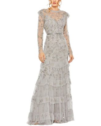 Mac Duggal Floral Embellished Gown