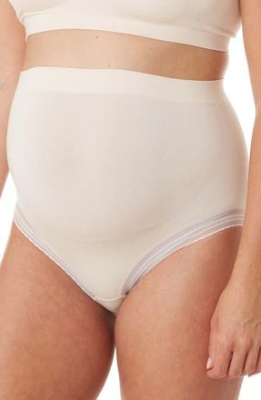 Cache Coeur Milk Seamless High Waist Maternity Briefs in Blush at Nordstrom, Size X-Large