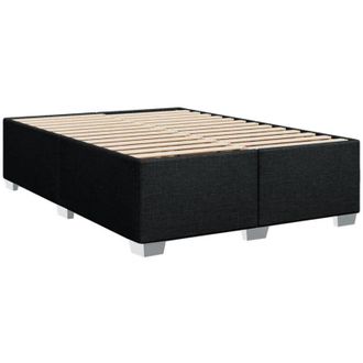 vidaXL Cama Sin Colch&oacute;n Tela Negro 140x190 Cm Vidaxl