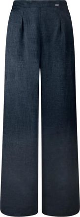 Bomboogie Linnen Palazzo Broek - Dames - Wijde Broeken - Blauw - XL - Linnen - Broeken