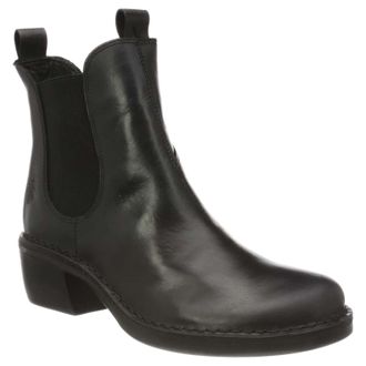 FLY London MEME030FLY Rug Leather Womens Ankle Boots - Black - Size:UK 4