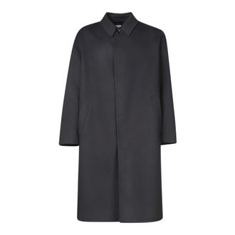 Lardini Single-Breasted Coats, male, Black, Size: 2XL Black Coat