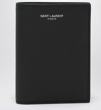 Saint Laurent Card holder in black grain de poudre leather