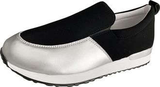 Generic Women Orthopedic Walking Trainers Womens Wide Fit Lightweight Sneakers Single Comfortable Blocking Fashion Color Foot Toe Shoes Round Womens Black Sne