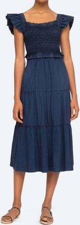 Sea New York Simona Smocked Dress In Navy