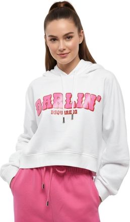 Dsquared2 White Graphic Hood Sweatshirt