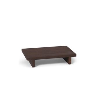 Ferm Living Kona Low Beistelltisch, 49 x 33,5 cm, Eiche dunkel gebeizt