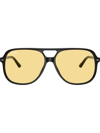 Ray-Ban 0RB2198 Yellow Tinted Aviator Sunglasses - Black