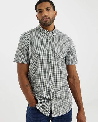 Jacamo Oxford Check Short Sleeve Shirt