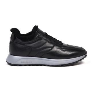 Baldinini Zapatilla Deportiva de Piel Tumbled y Napa - Shoes - Hombre - Negro - 43 EU