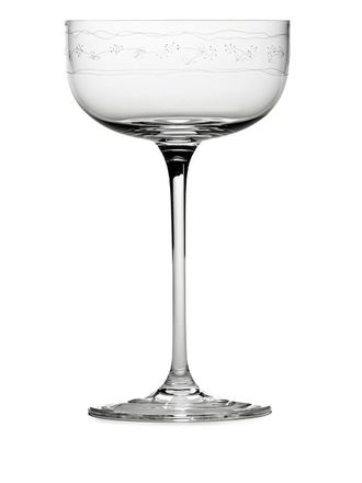 Serax x Marni Anemone Vaniglia Midnight Flowers champagne glass (set of four) - unisex - glass - One Size - White