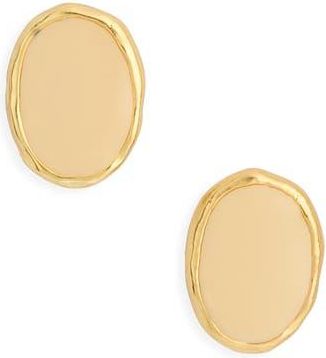 Karine Sultan Enamel Oval Stud Earrings in Gold at Nordstrom Rack