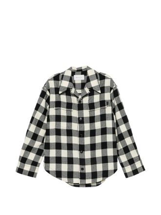 Ami Wide Camp Collar Overshirt With Long Sleeves And Patch Pockets