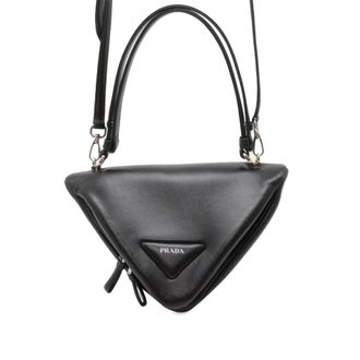 Prada Black Padded Nappa Triangle Crossbody Bag