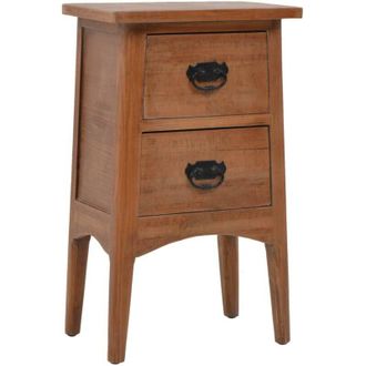 vidaXL Bedside Cabinet Solid Fir Wood 40x29x68 cm Brown vidaXL