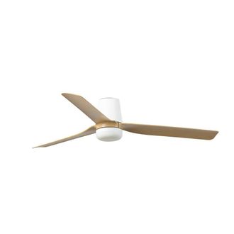 Netlighting Punt Tub 130cm LED Ceiling Fan White Light Wood Blades