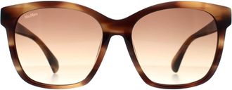 Max Mara Square Womens Shiny Dark Brown Gradient MM0042 Logo9 - One Size