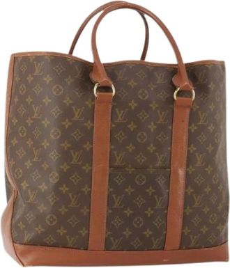 Louis Vuitton Pre-owned Tote Bags, female, Brown, Size: ONE SIZE Pre-owned Sac Weekend GM Tote Bag