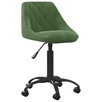 vidaXL Silla De Oficina De Terciopelo Verde Oscuro Vidaxl