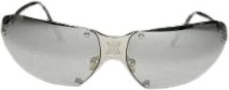 Celine Pre-owned Vintage Metalen Zonnebril - Dames - Vintage Accessoires - Grijs - ONE Size - Vintage