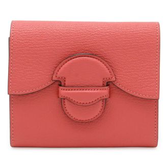 Herm&egrave;s Rose Azalee Chevre Leather Wallet (Bi-Fold) (Pre-Owned)