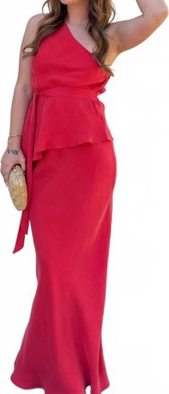 Nude Lucy Amaya Cupro Maxi Skirt In Vermillion