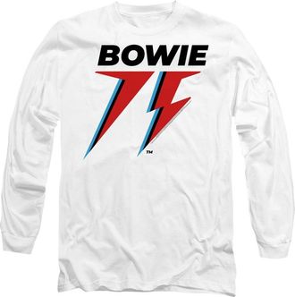 Gildan David Bowie Bowie 75 Logo Long Sleeve Adult Tee / T-Shirt