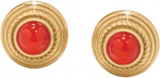 Brighton Womans Venetian Gems Post Earrings In Gold-Red