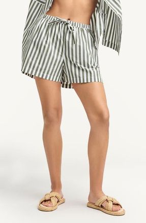 Vitamin A Parker Organic Cotton Cover-Up Shorts in Olive at Nordstrom, Size X-Small