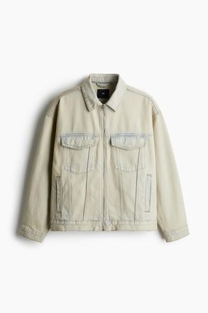 H&M Denim-Workerjacke in Loose Fit - Blasses Denimblau
