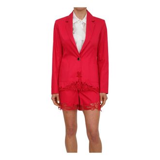 Fracomina Lange Jas - Dames - Blazers - Rood - XS - Katoen - Jassen