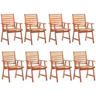 vidaXL Vidaxl - Sillas De Comedor De Jard&iacute;n 8 Uds Madera Maciza De Acacia