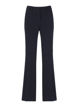 Alberto Biani Black Sleek Silhouette Minimalist Tailored Formal Pants
