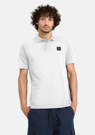 Timberland Poloshirt TIMBERLAND, Damen, Gr. XXL, weiss (wei&szlig;), Piqu&eacute;, Obermaterial: 100% Baumwolle, hoch geschlossener Ausschnitt, eingesetzt B&uuml;ndchen, Shirts Po