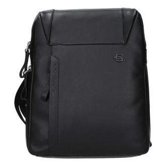 Piquadro Outca306S94N Crossbody Tas - Heren - Tassen - Zwart - Maat: ONE Size Leer