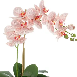 Creative Displays Inc. Handmade Faux Orchid Arrangement In Fiberstone Planter