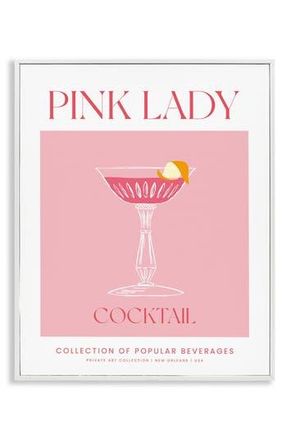 Stupell Industries Pink Lady Framed Canvas Wall Art at Nordstrom Rack