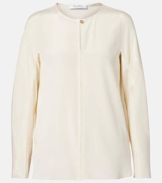 Max Mara Mitico silk-blend cady top