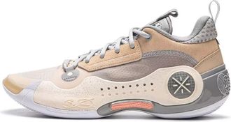 Li-Ning Way of Wade 10 Origin Men Basketball Shoes Lining Anti-Slip Professional Shock Absorption Sneakers Sports Shoes Light Brown Grey US 9/ UK 8