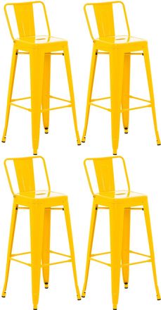 Clp Set Di 4 Sgabelli Da Bar Mason Giallo
