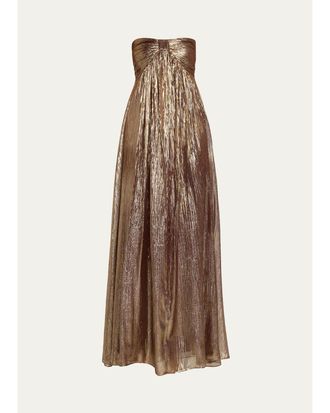 Ramy Brook Liberty Strapless Metallic Gown