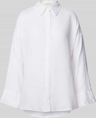 Christian Berg Relaxed Fit Leinenbluse mit Hemdblusenkragen in Weiss, Gr&ouml;&szlig;e 36