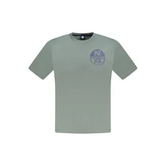 North Sails Mens Tshirt Ns17 Short Sleeve Crew Neck - Sage Green Cotton - Size X-Large