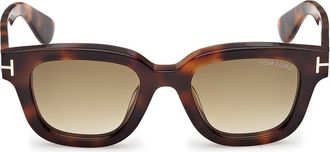 Tom Ford 49mm Gradient Square Sunglasses in Blonde Havana /Gradient Brown at Nordstrom Rack