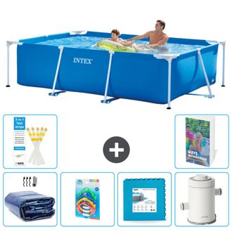 Intex Piscina Con Estructura Rectangular - 260x160x65 Cm - 7-piezas S55